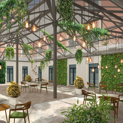 Patio del Hotel AB